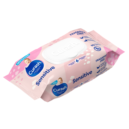 Curash Baby Wipes Fragrance Free (Packet 80)