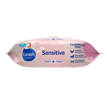 Curash Baby Wipes Fragrance Free (Packet 80)