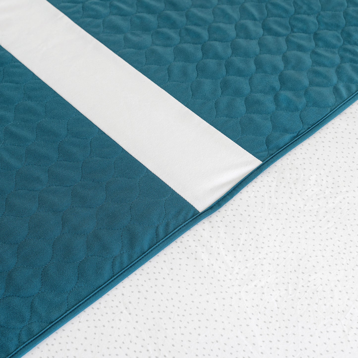 Conni X-wide Dual Bed Pad with Tuck-ins Teal Blue