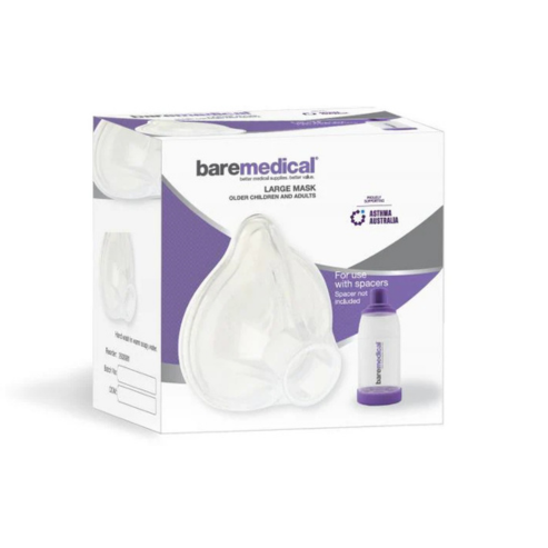 BareMed E-CHAMBER LARGE SPACER MASK SILICONE CONTOURED (Each)