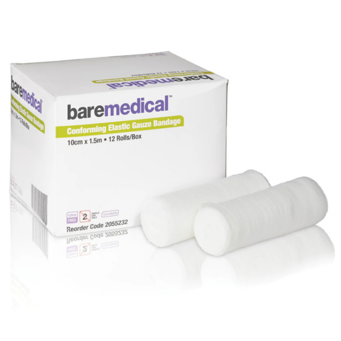 BareMed BANDAGE GAUZE CONFORMING 5CM X 1.5M (Box 12)