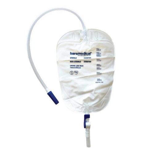 BareMed URINE LEG BAG 750ML/50CM NON-STERILE (Each)