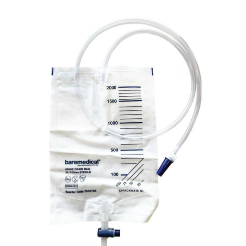 BareMed URINE DRAIN BAG 2L/120CM ST SU STERILE (Each)