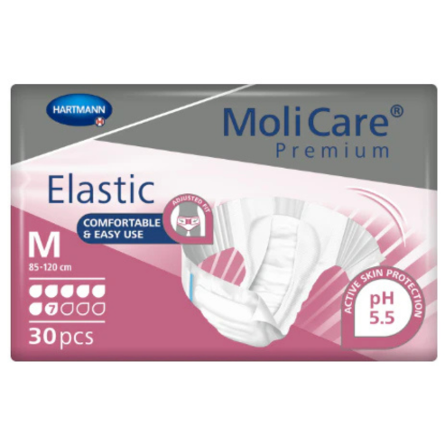 MoliCare® Premium Elastic - Medium 85-120cm 7 Drops 2414ml  (Packet 30)