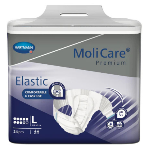 MoliCare® Premium Elastic - Large 115-145cm 9 Drops 2546-3941ml (Packet 24)