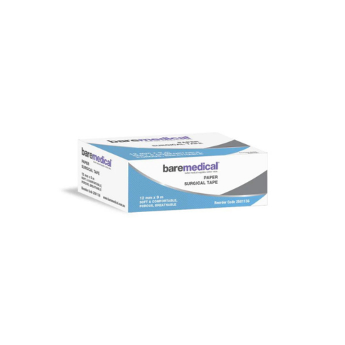 BareMed PAPER SURGICAL TAPE 12MM X 9M (Box 24)