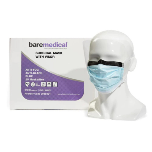 BareMed MASK SURGICAL LEVEL 2 WITH VISOR (Box 25)