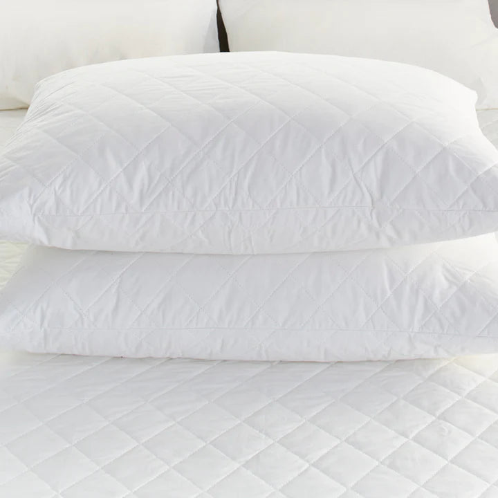 Protect a Bed Quillette Cotton Quilted Fitted Waterproof Pillow Protectors Standard