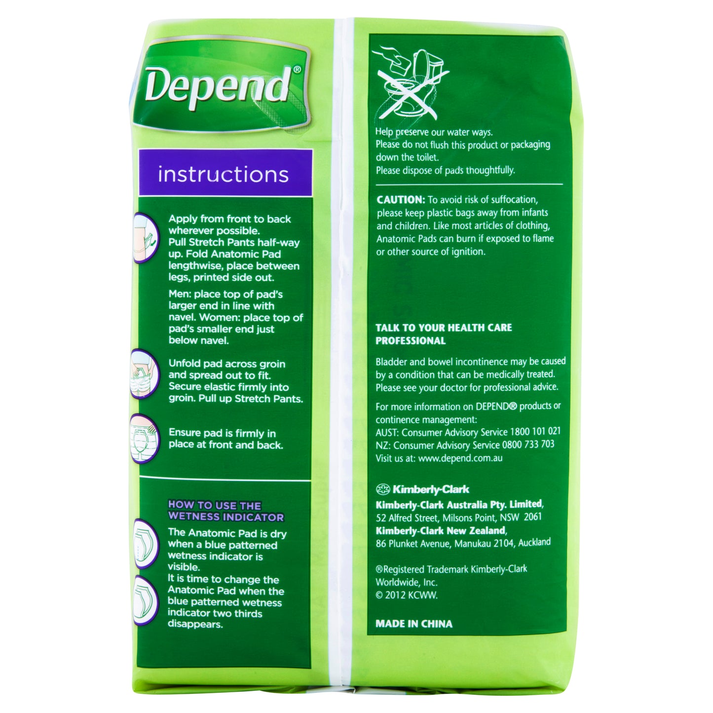 Depend Anatomic Pads Super
