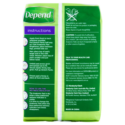Depend Anatomic Pads Super