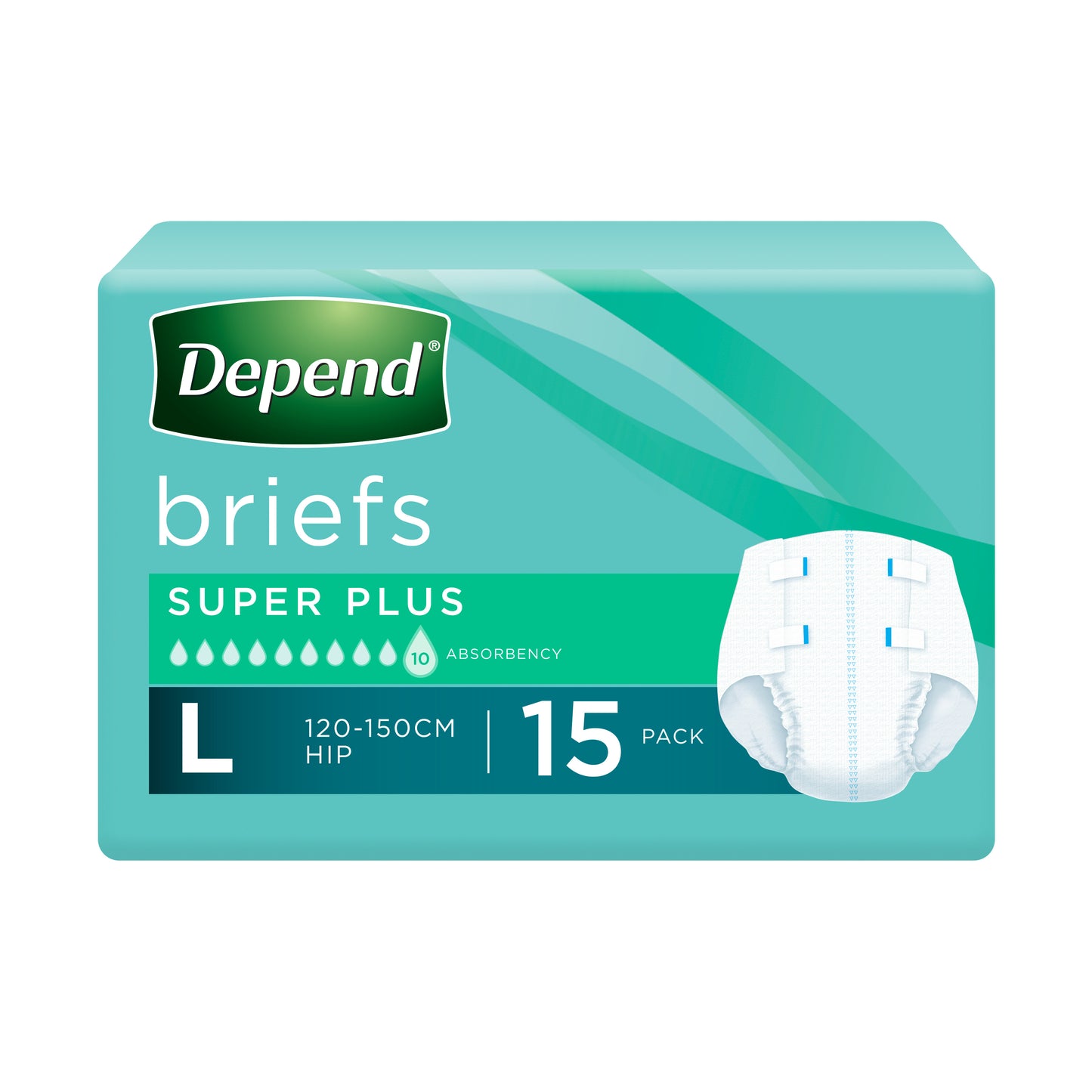Depend Super Plus Brief Large