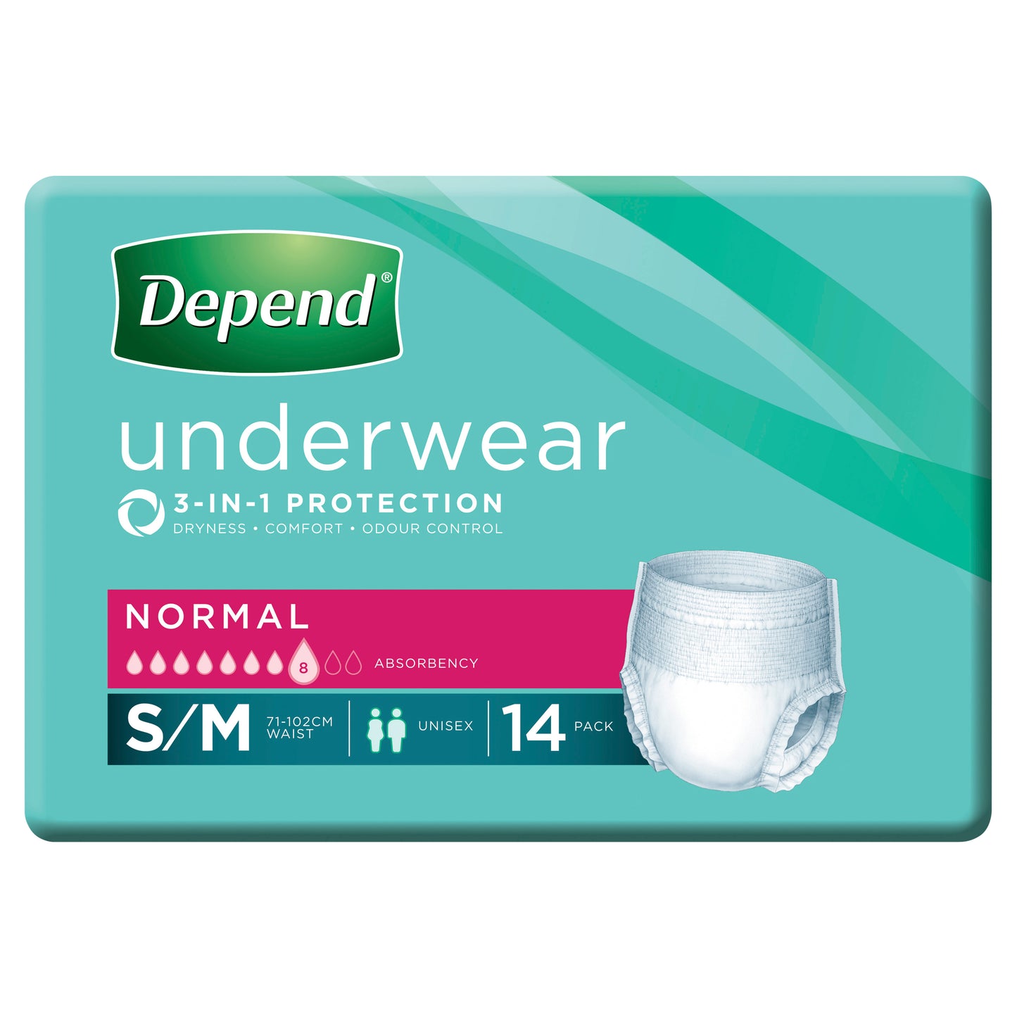 Depend Normal Pants Small/Medium