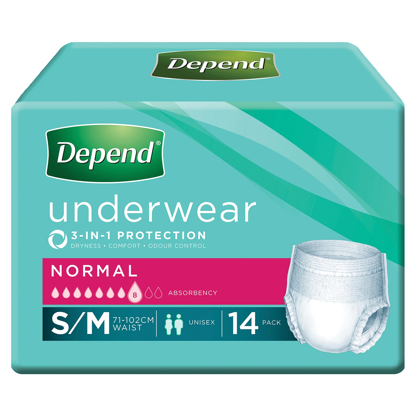 Depend Normal Pants Small/Medium