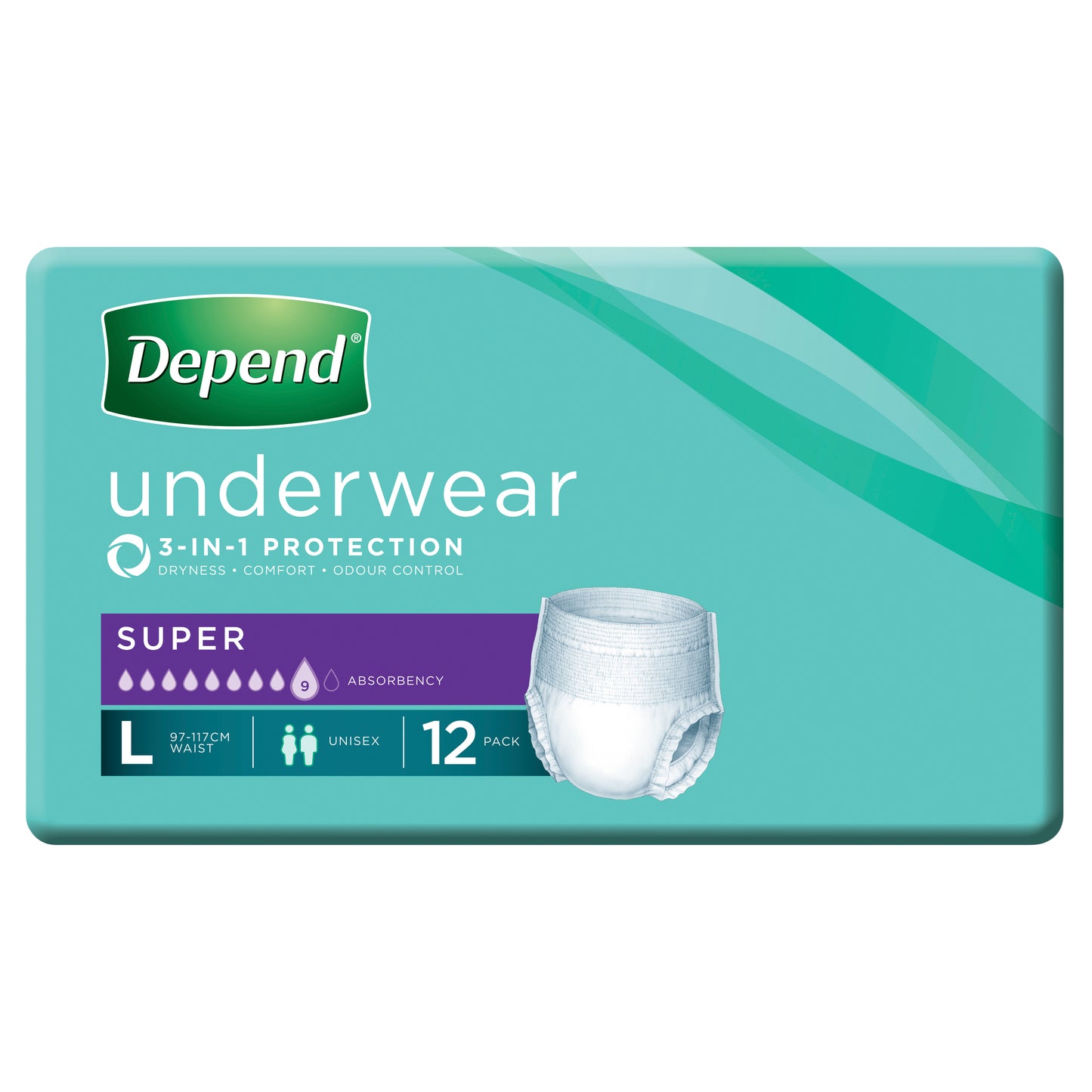 Depend Super Pants Large