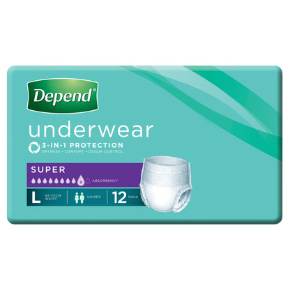 Depend Super Pants Large