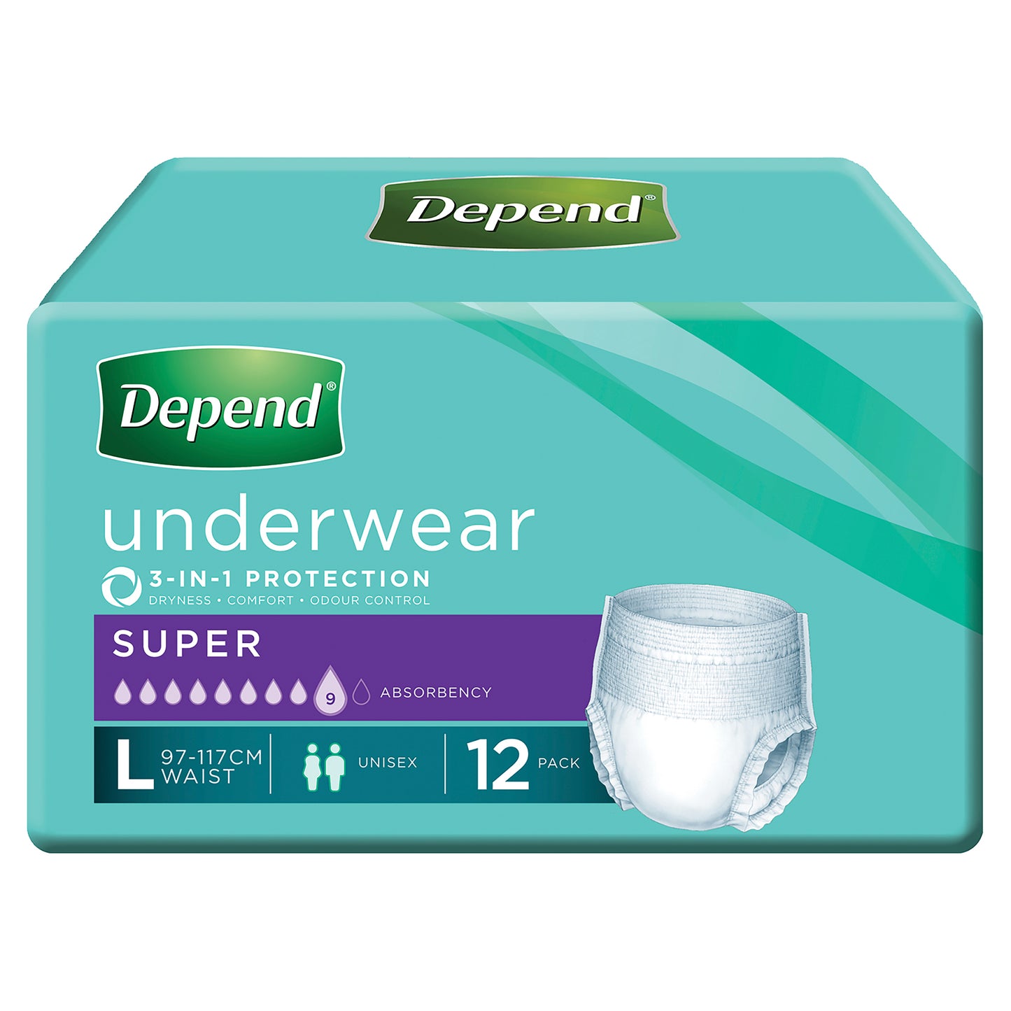 Depend Super Pants Large