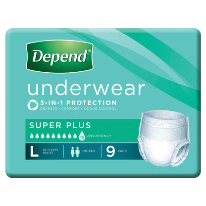 Depend Super Plus Pants Large
