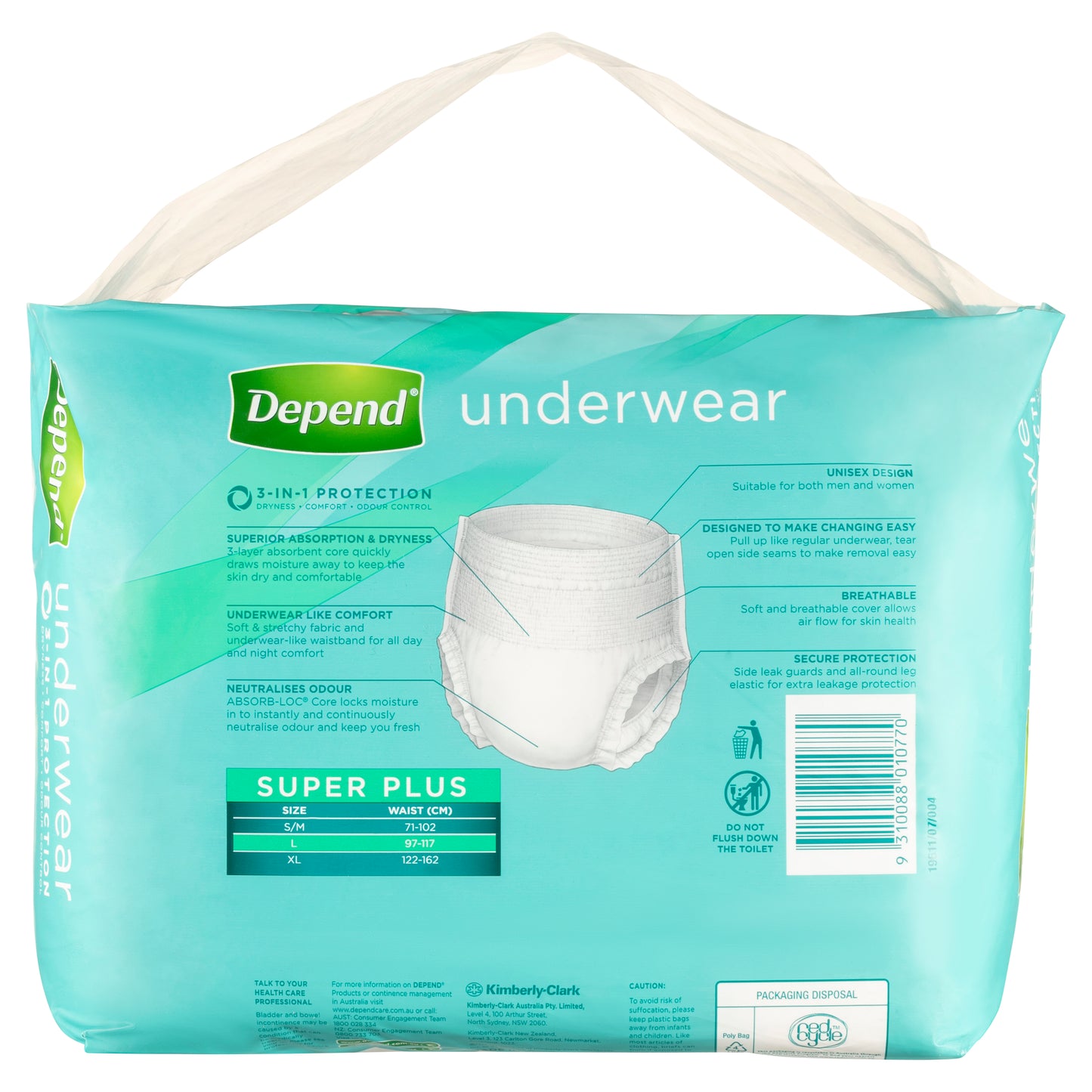Depend Super Plus Pants Large