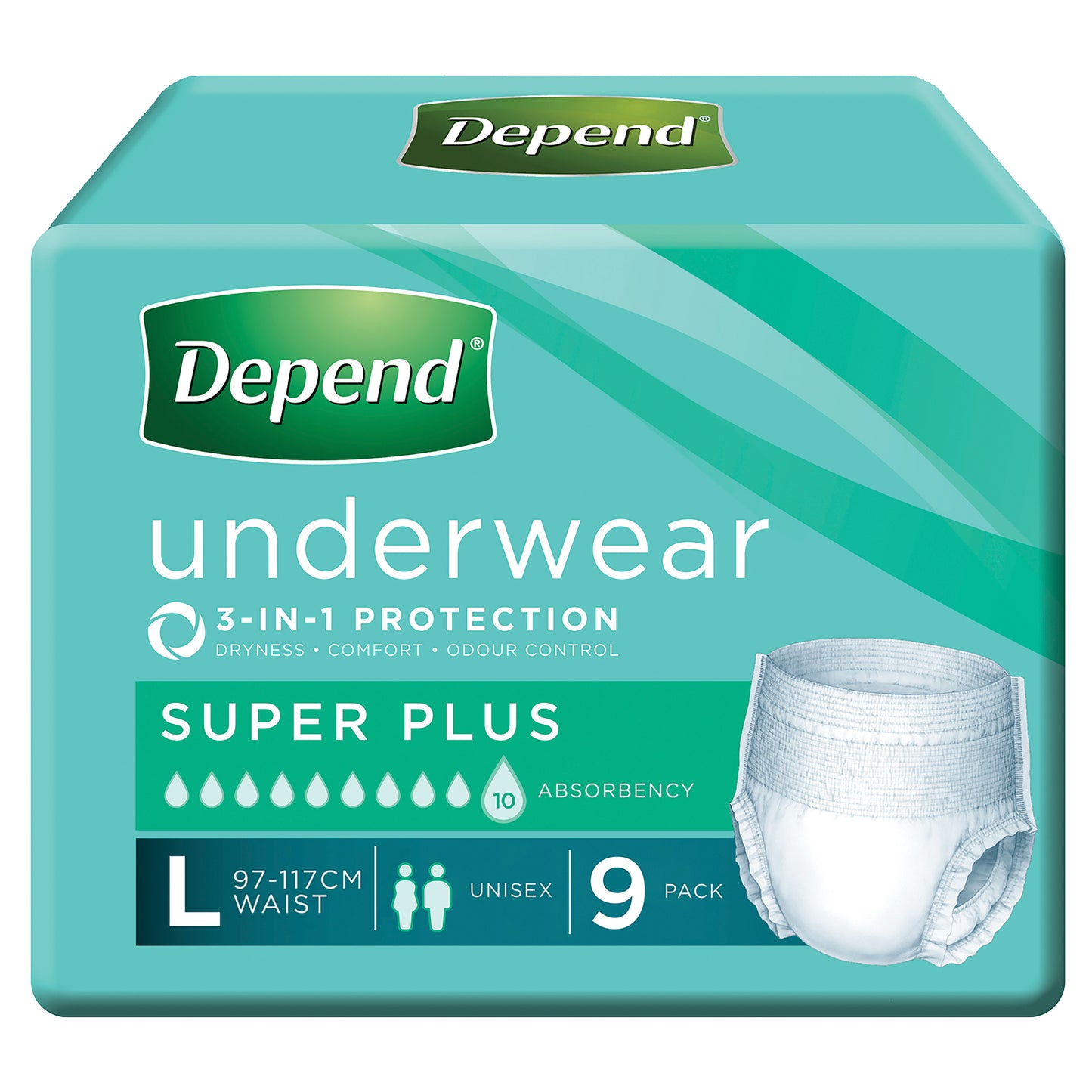 Depend Super Plus Pants Large