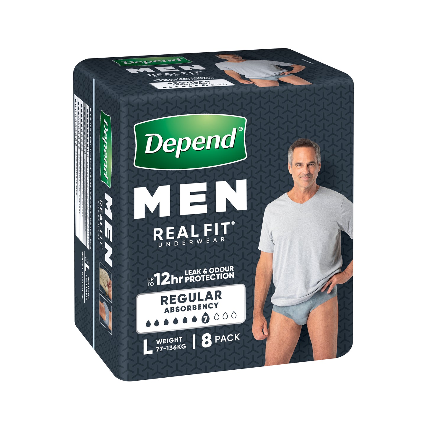 Depend Real Fit Mens Underwear Large
