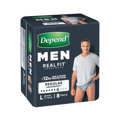 Depend Real Fit Mens Underwear Large