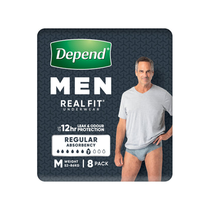 Depend Real Fit Mens Underwear Medium