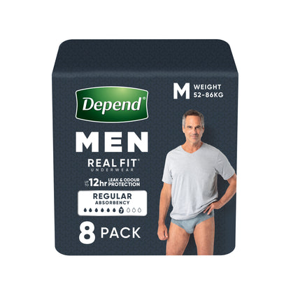 Depend Real Fit Mens Underwear Medium