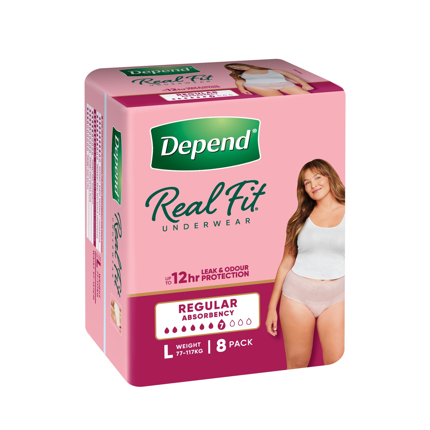 Depend Real Fit Regular Large