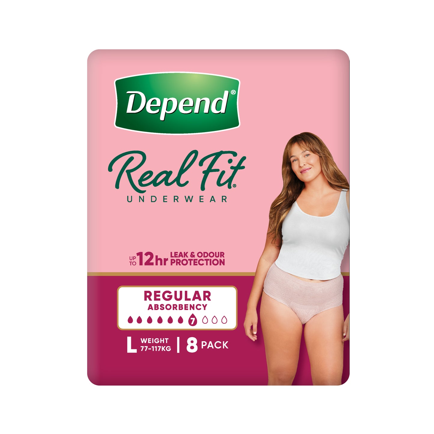 Depend Real Fit Regular Large