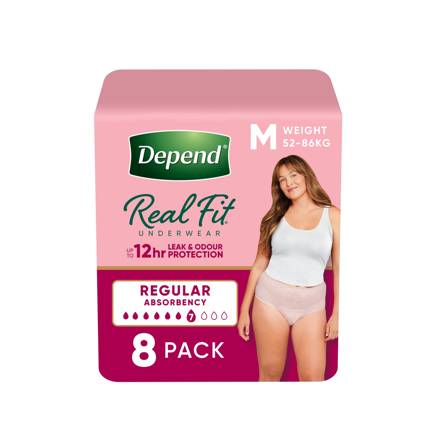 Depend Real Fit Regular Small/Medium