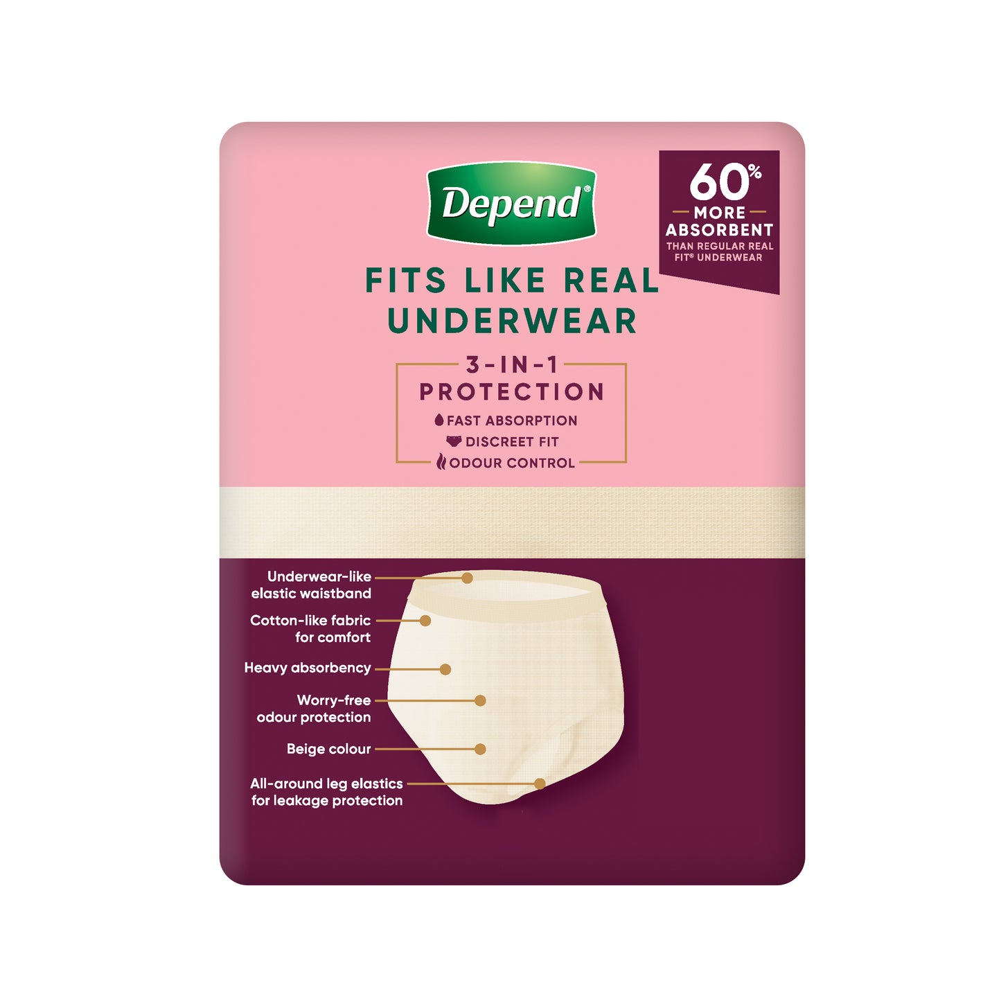 Depend Real Fit Super Medium