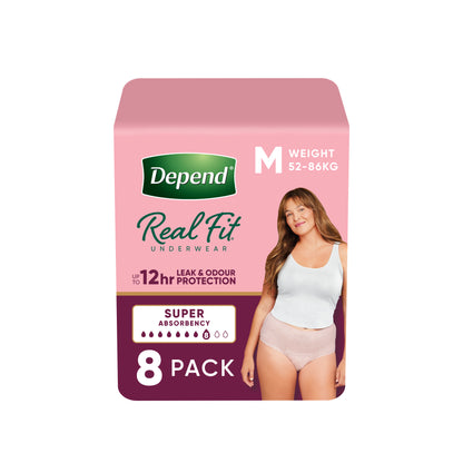 Depend Real Fit Super Medium