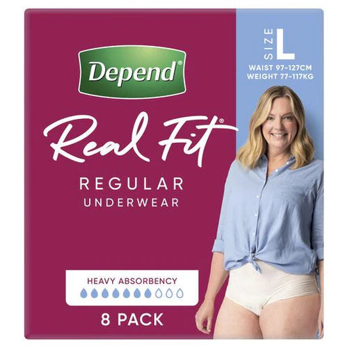 Depend Real Fit Regular Large