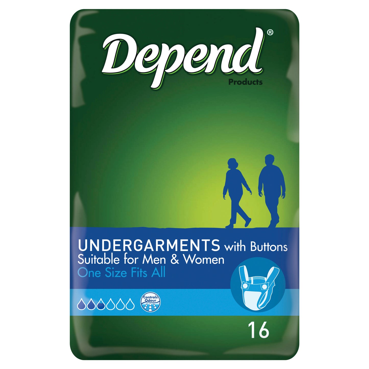 Depend Undergarments with Buttons