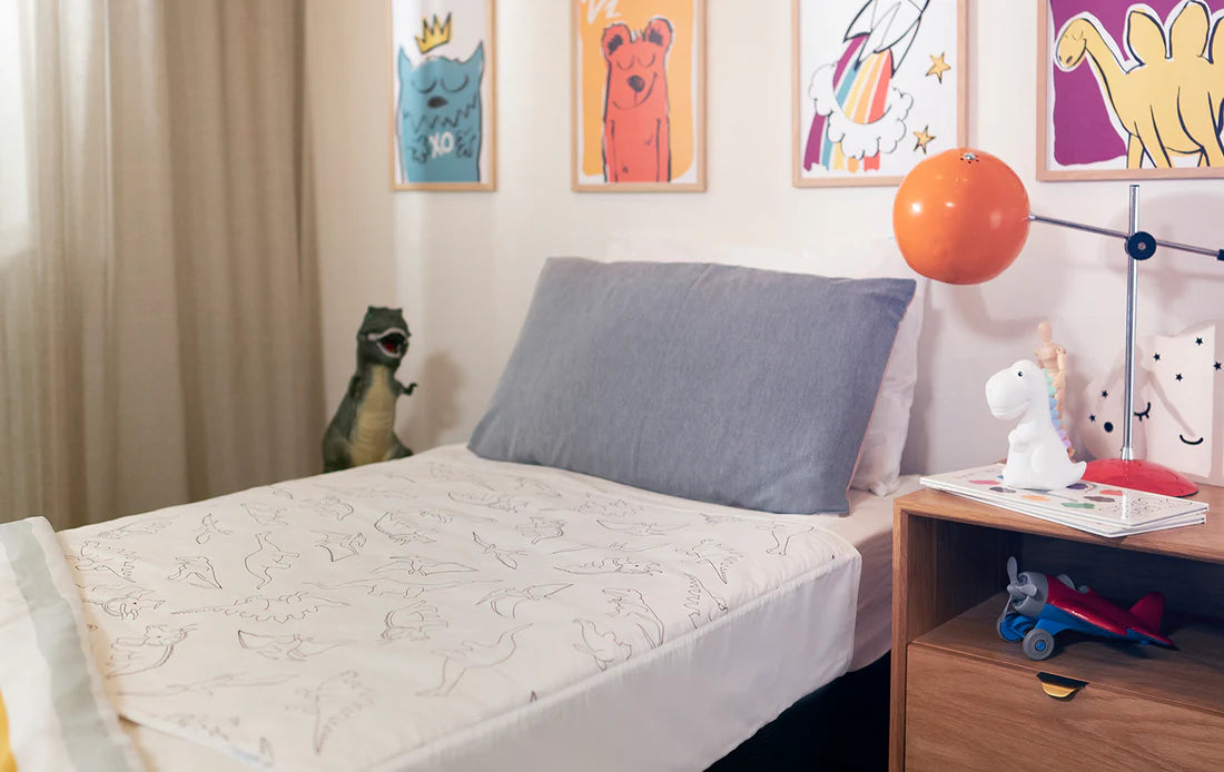 Brollysheets Bed Pad Single Single Dinosaur