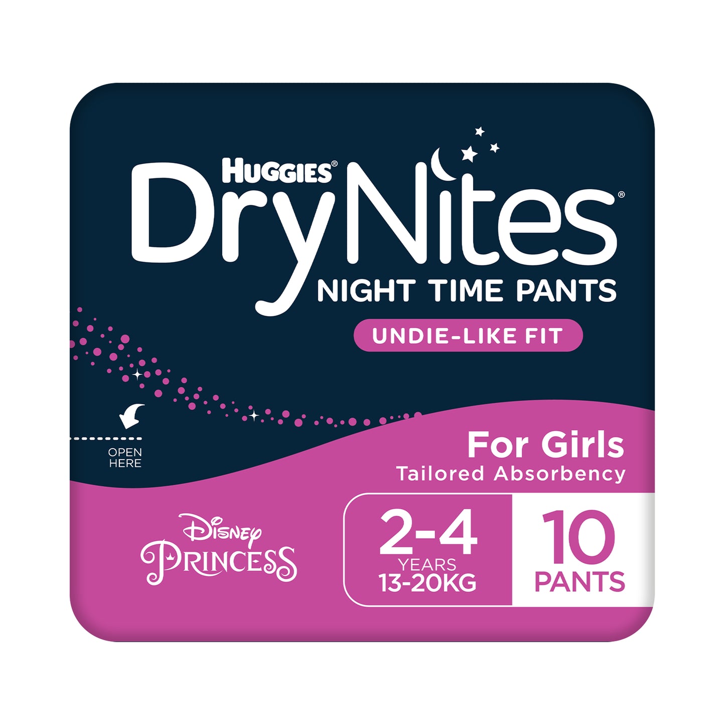 Huggies Drynites Pyjama Pants 2-4 Girl