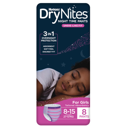 Huggies Drynites Pyjama Pants 8-15 Girl