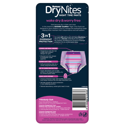 Huggies Drynites Pyjama Pants 8-15 Girl