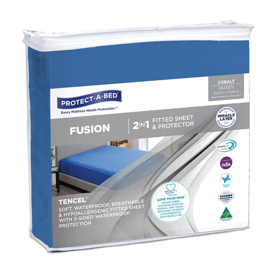 Protect a Bed Fusion TENCEL™ Fitted Waterproof Sheets - Cobalt Double (44072)