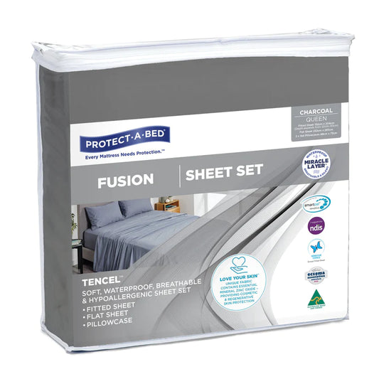 Protect a Bed Fusion TENCEL™ Sheet Sets - Charcoal Double (43052)