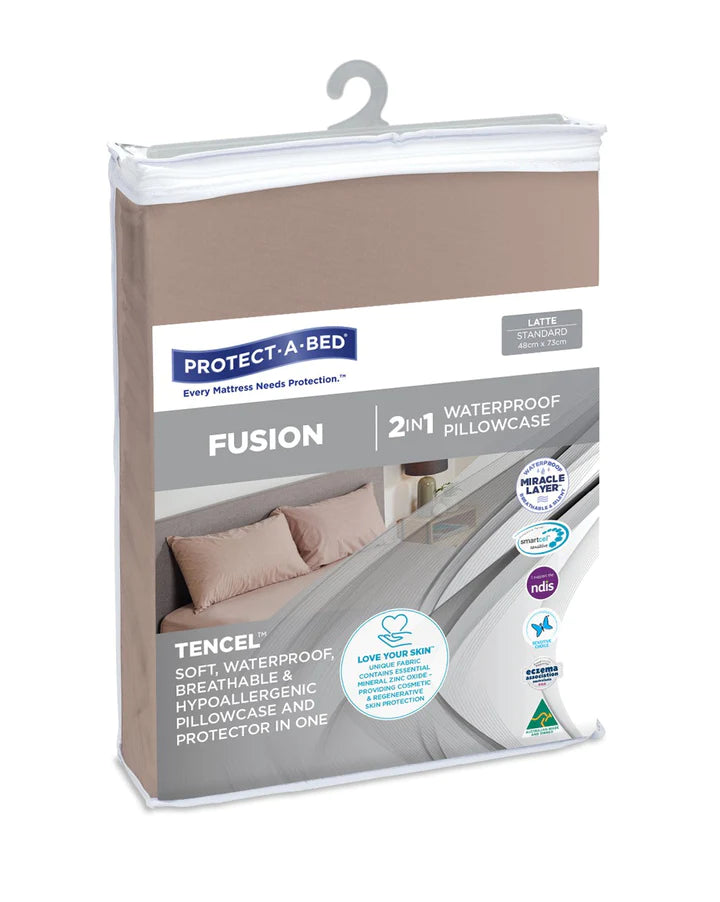 Protect a Bed Fusion TENCEL™ Pillow Protectors - Latte Standard (46060)