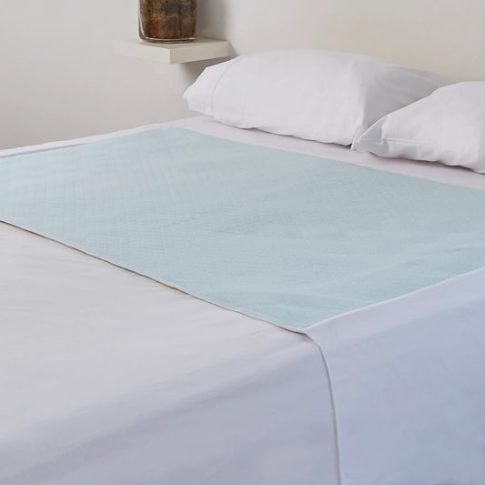 Buddies Deluxe Bed Pad with Tuck-Ins Pale Blue Double  (BD1002D)