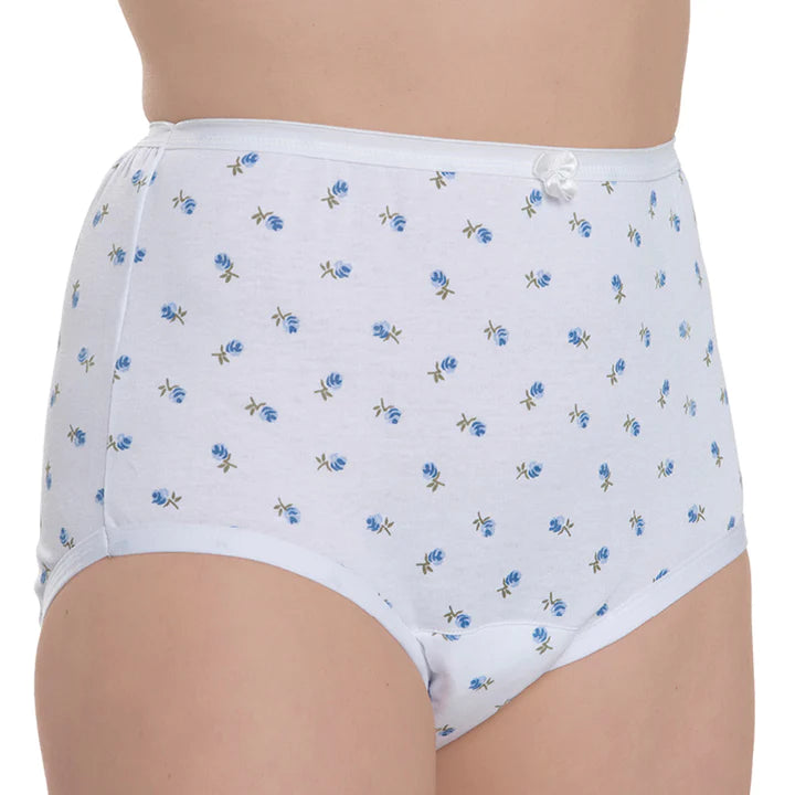 Buddies Safety Womens Brief - High Waisted Floral 350ml  (BD3007F4XL)