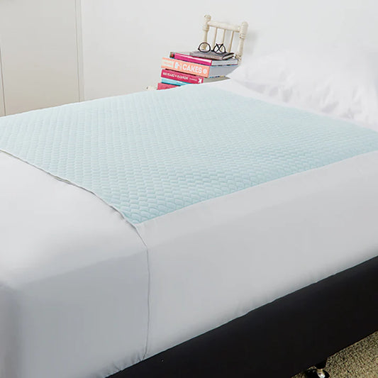 Buddies Ultimate Bed Pad with Tuck-Ins Pale Blue Single (BD1023)