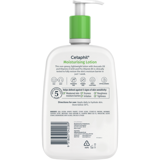 Cetaphil Moisturiser Lotion 1lt