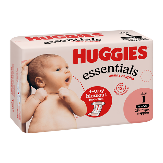 Huggies® Essentials Nappies Size 1 (Packet 28)