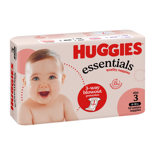 Huggies® Essentials Nappies Size 3 (Packet 52)