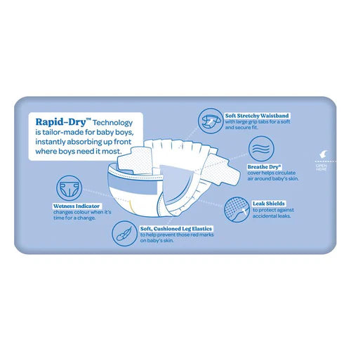 Huggies Nappies Ultra Dry Crawler Size 3 Boy 6-11 Kg
