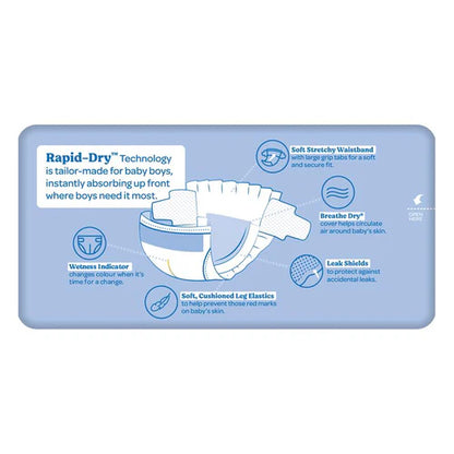 Huggies Nappies Ultra Dry Crawler Size 3 Boy 6-11 Kg