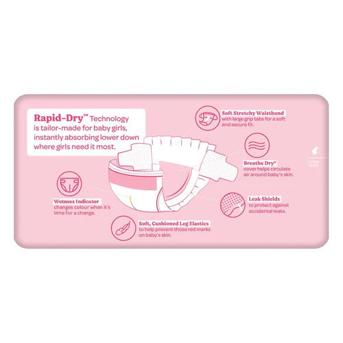 Huggies Nappies Ultra Dry Crawler Size 3 Girl 6-11 Kg
